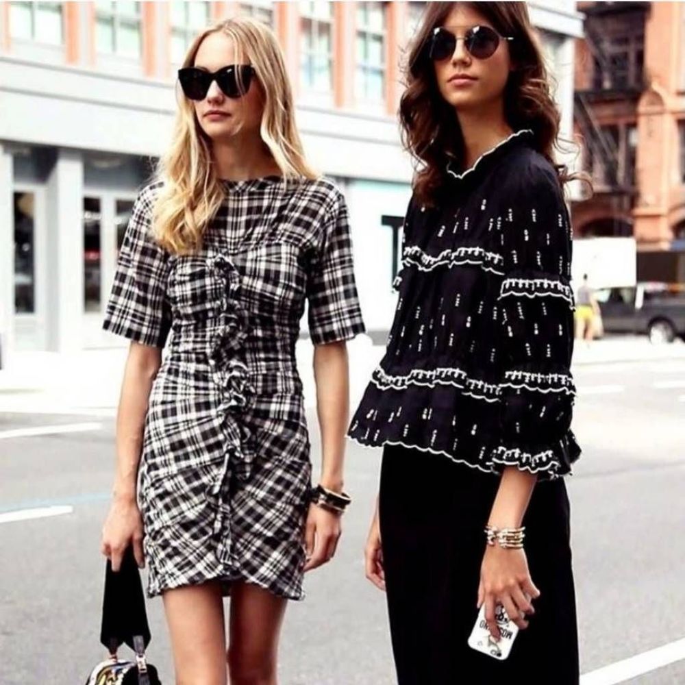 Isabel marant etoile Wallace ruched plaid dress S